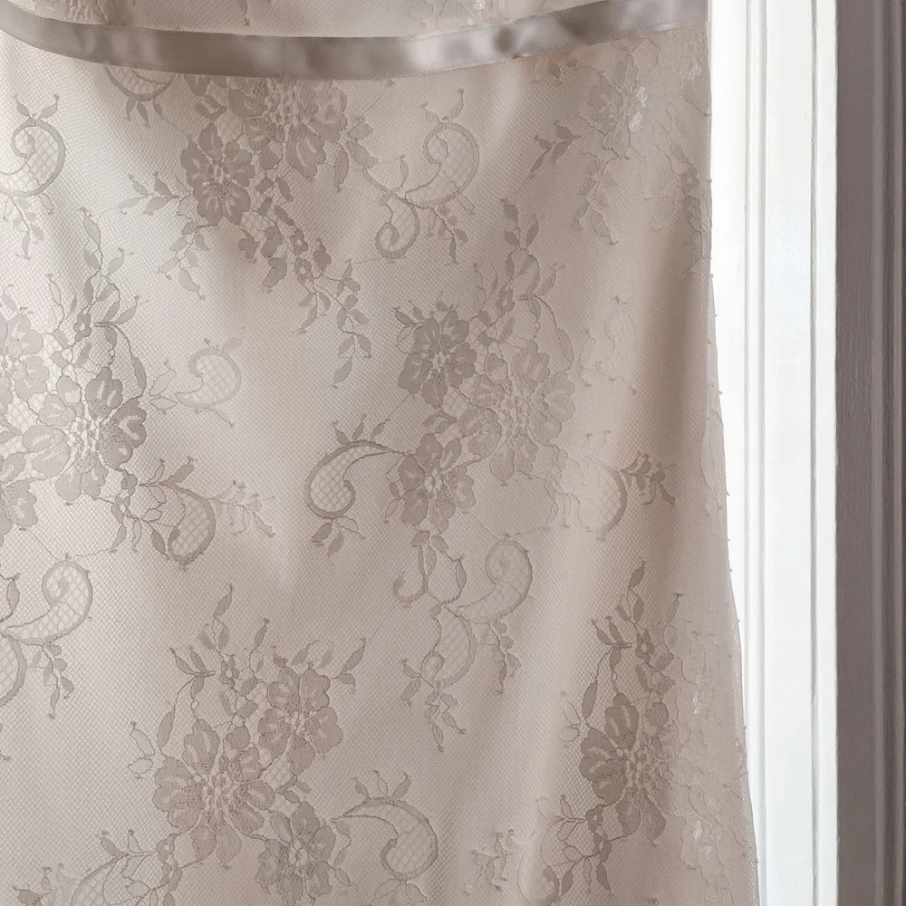 Ivory Lace Strapless Wedding Dress - NWT - Picture 4 of 16